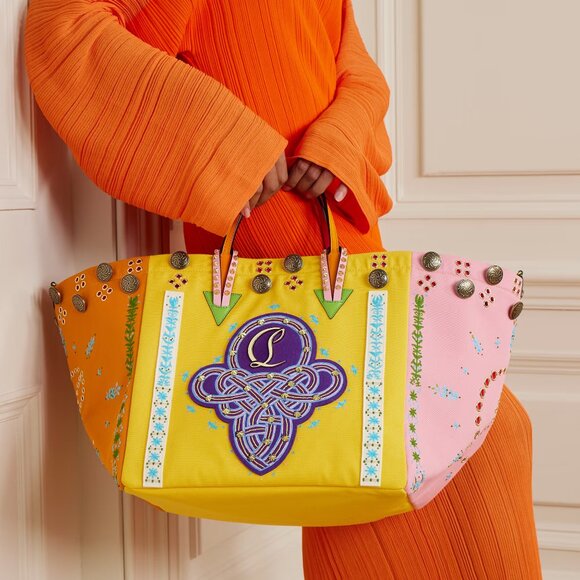 Christian Louboutin Breizcaba embellished Colorful Embroidered Women's Tote Bag - Picture 1 of 11
